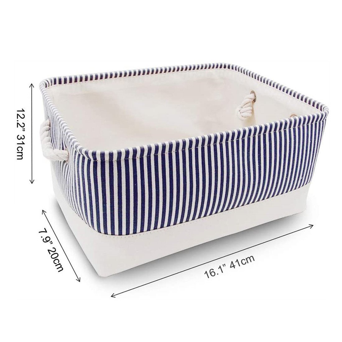 Canvas Storage Box | Lightweight & Durable | Grey, Beige, Blue Options
