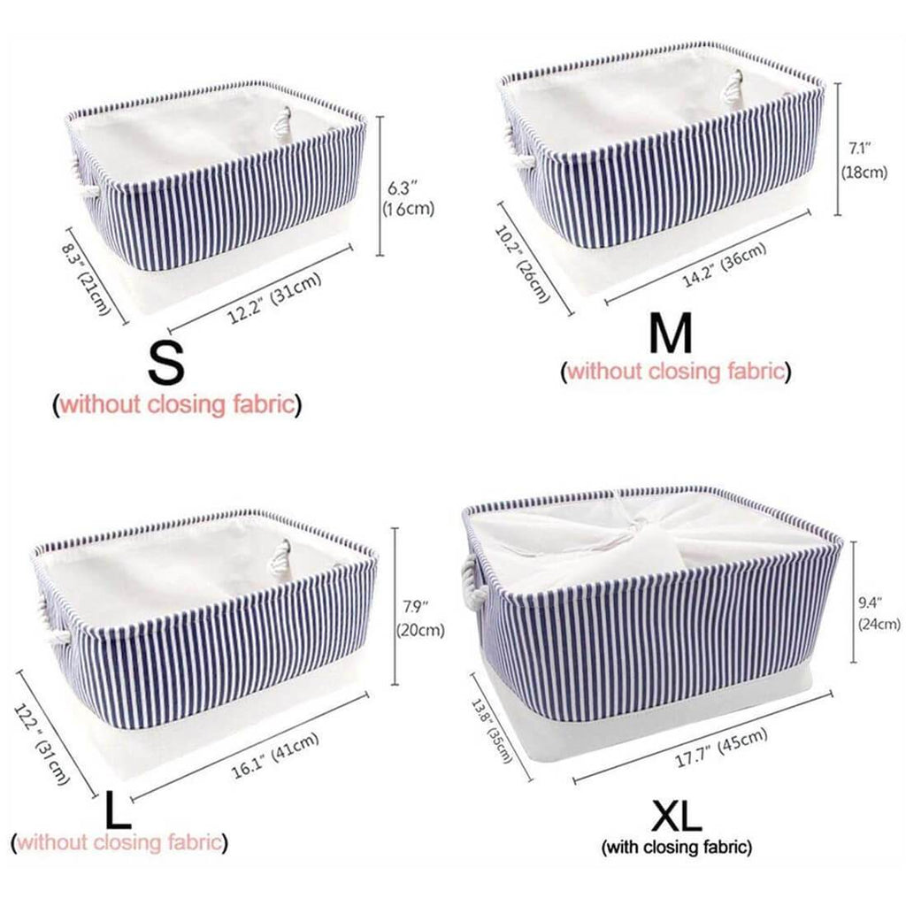 Canvas Storage Box | Lightweight & Durable | Grey, Beige, Blue Options