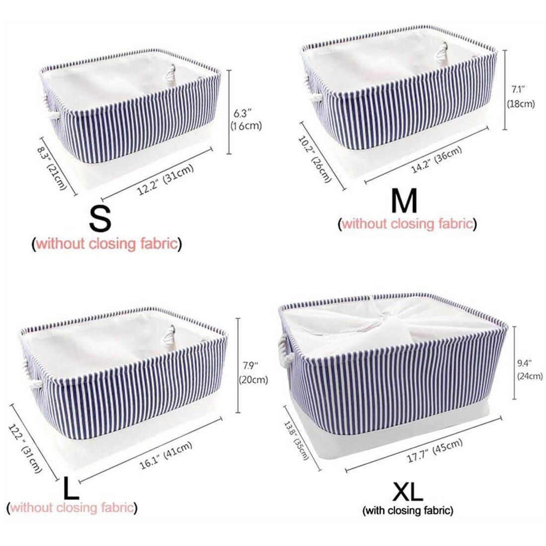 Canvas Storage Box | Lightweight & Durable | Grey, Beige, Blue Options