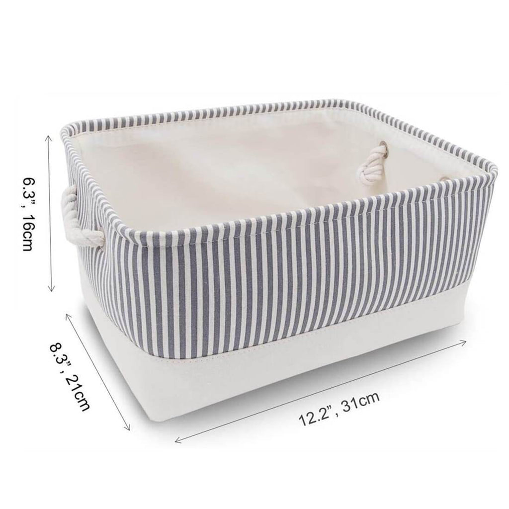 Canvas Storage Box | Lightweight & Durable | Grey, Beige, Blue Options