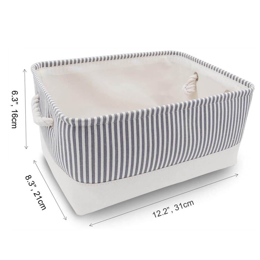 Canvas Storage Box | Lightweight & Durable | Grey, Beige, Blue Options