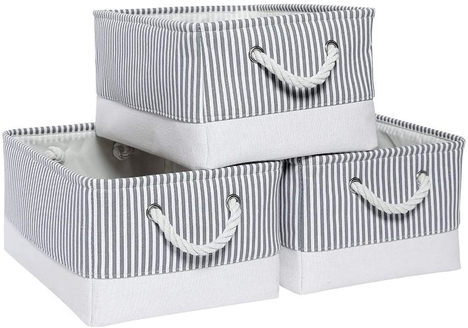 Canvas Storage Box | Lightweight & Durable | Grey, Beige, Blue Options