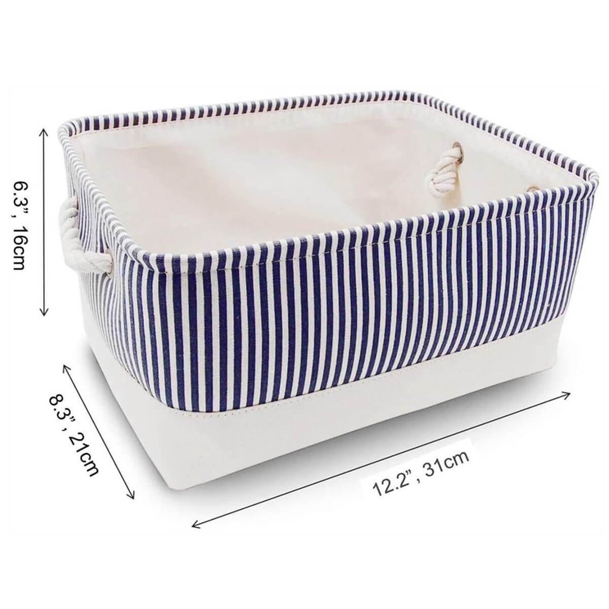 Canvas Storage Box | Lightweight & Durable | Grey, Beige, Blue Options