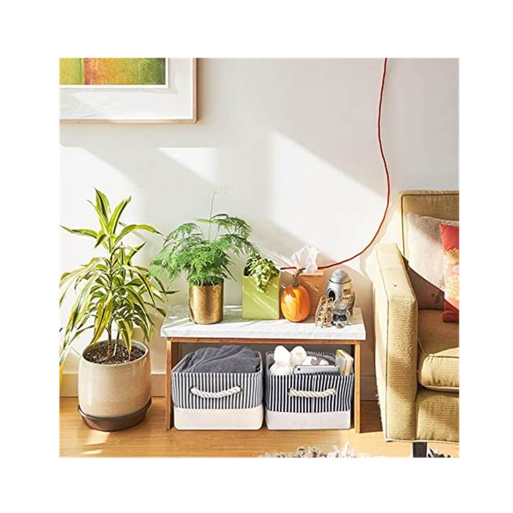 Canvas Storage Box | Lightweight & Durable | Grey, Beige, Blue Options