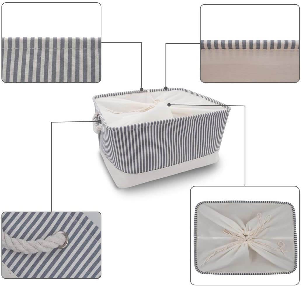 Canvas Storage Box | Lightweight & Durable | Grey, Beige, Blue Options