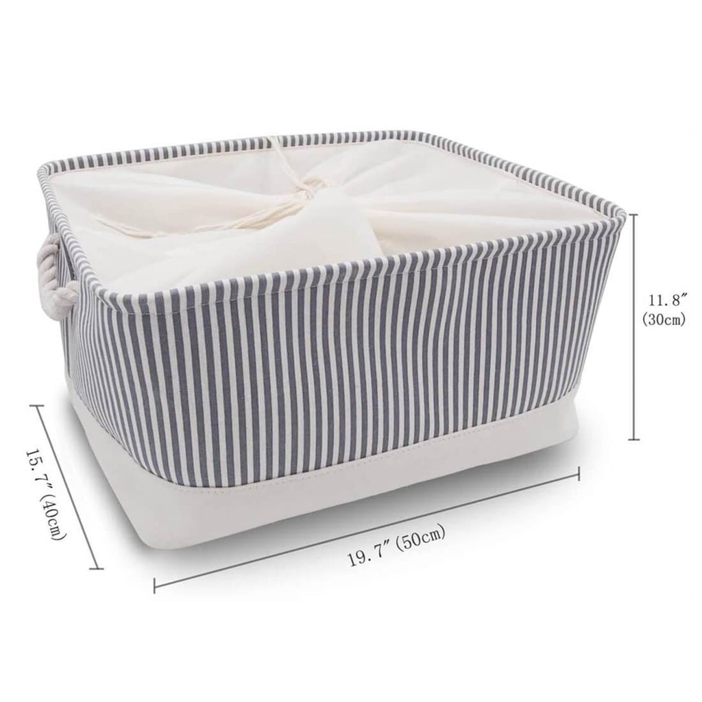 Canvas Storage Box | Lightweight & Durable | Grey, Beige, Blue Options