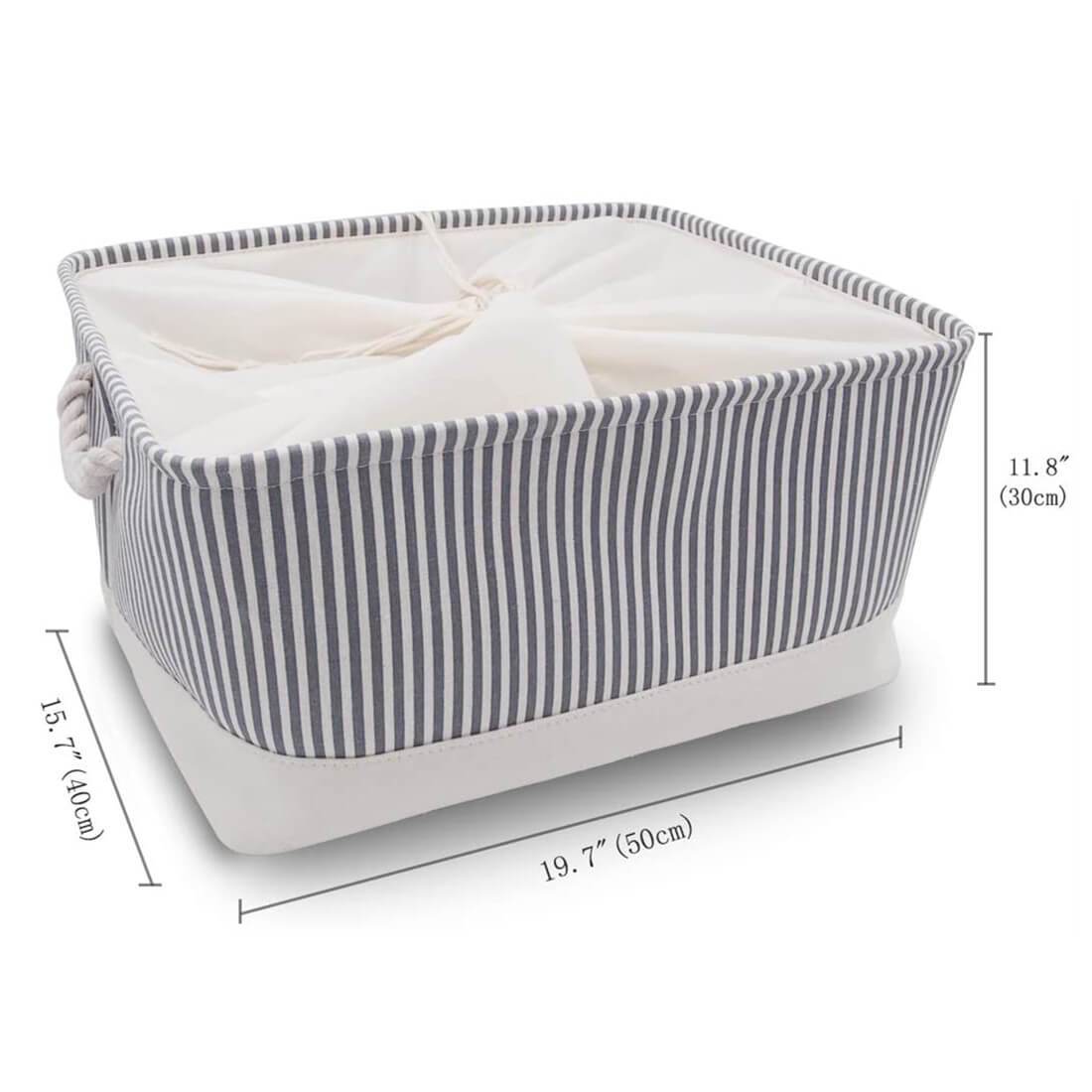 Canvas Storage Box | Lightweight & Durable | Grey, Beige, Blue Options