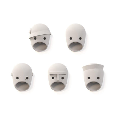 Mask Wall Light | Resin, Aluminum, Iron | Grey