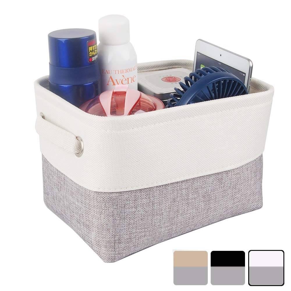 White Grey Fabric Storage Box | Eco-Friendly EVA Material | Multiple Sizes Available