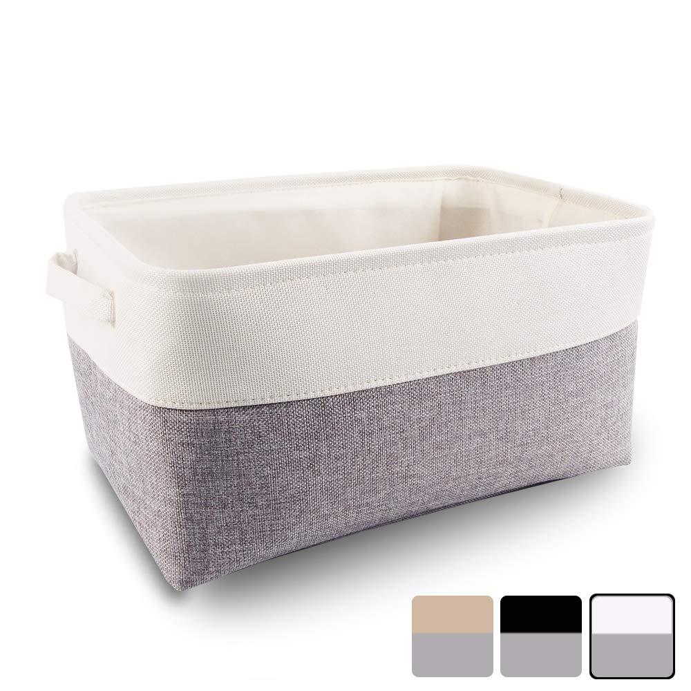 White Grey Fabric Storage Box | Eco-Friendly EVA Material | Multiple Sizes Available