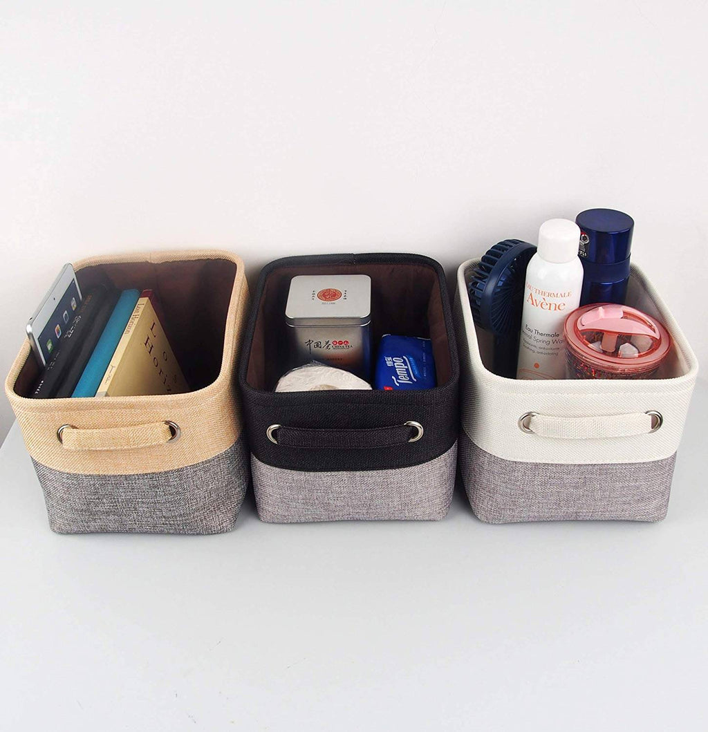 White Grey Fabric Storage Box | Eco-Friendly EVA Material | Multiple Sizes Available