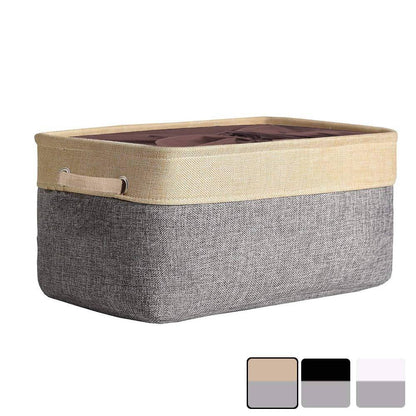 Two-Tone Storage Basket | Eco-Friendly EVA Material | Grey and Beige