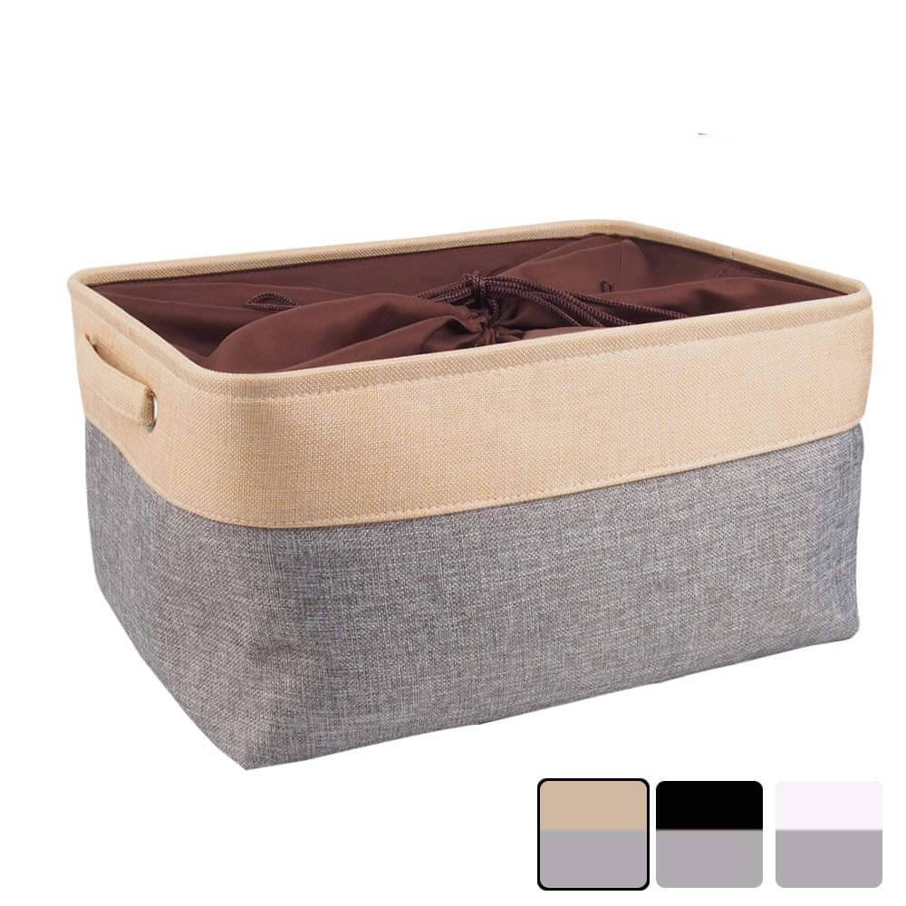 Two-Tone Storage Basket | Eco-Friendly EVA Material | Grey and Beige