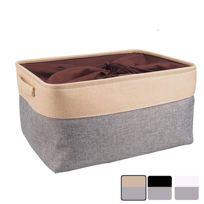 Two-Tone Storage Basket | Eco-Friendly EVA Material | Grey and Beige
