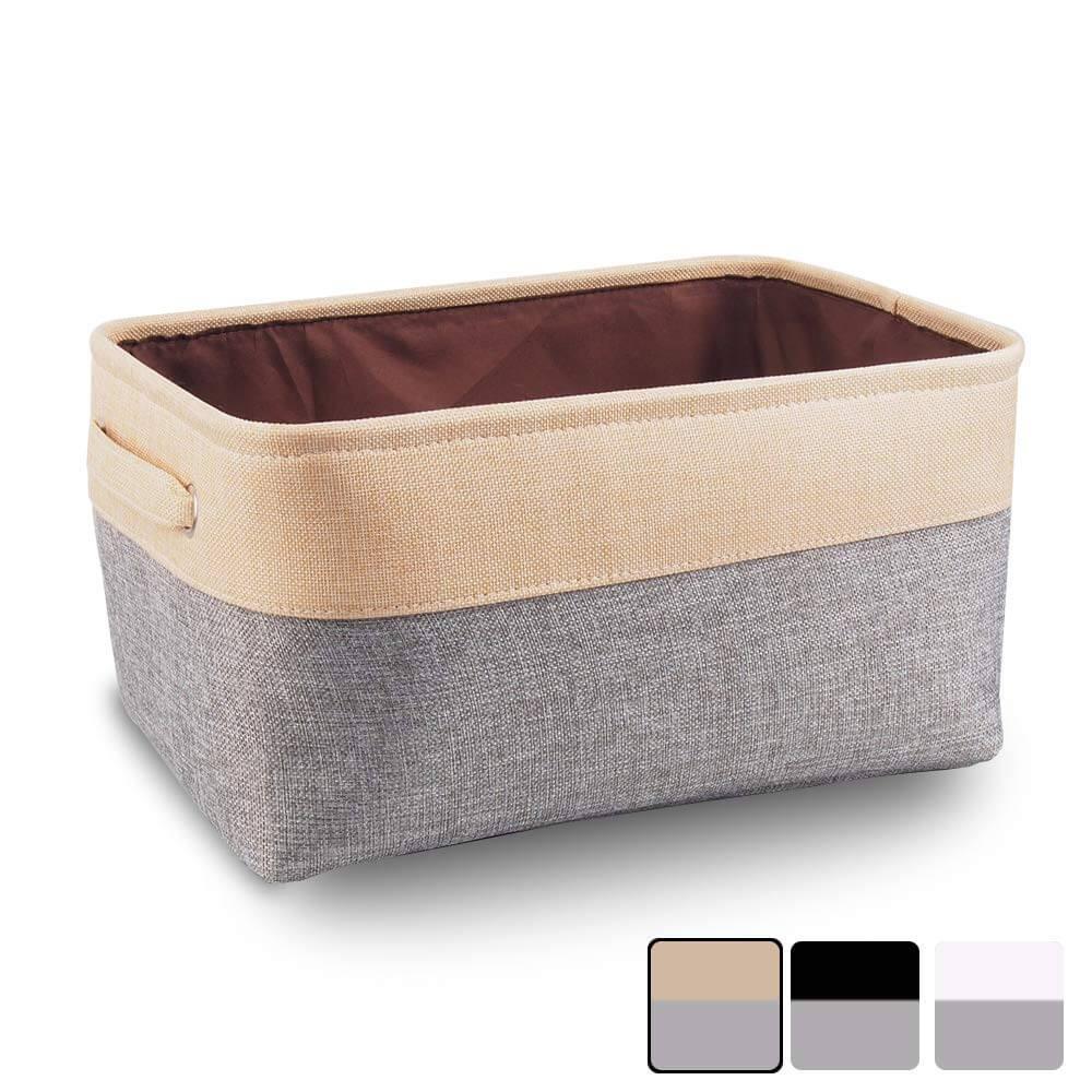Two-Tone Storage Basket | Eco-Friendly EVA Material | Grey and Beige