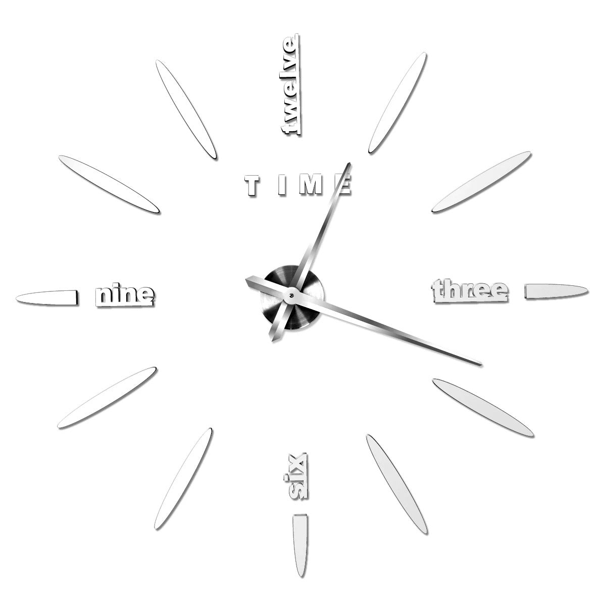 DecoHorloge – Grande Horloge Murale 3D | Acrylique Miroir | Jusqu'à 120cm