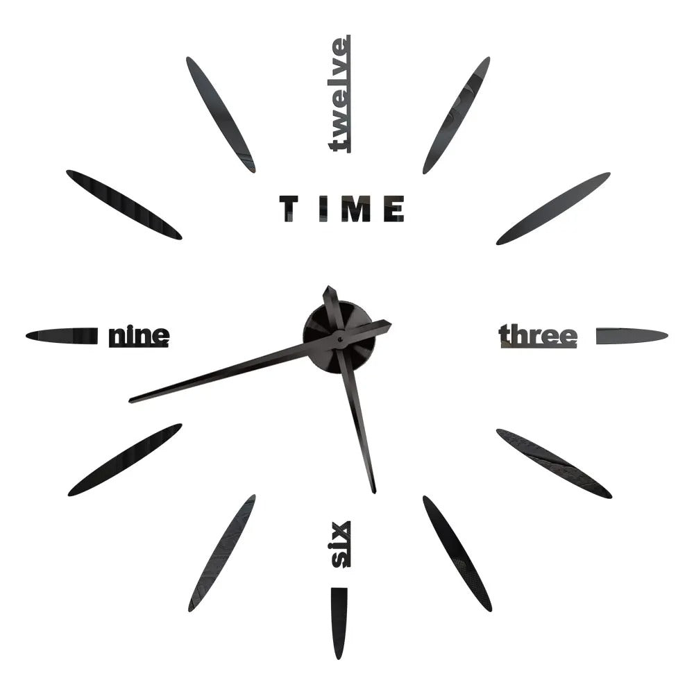 DecoHorloge – Grande Horloge Murale 3D | Acrylique Miroir | Jusqu'à 120cm