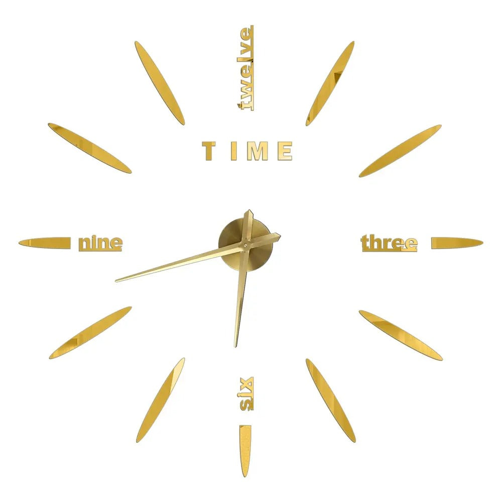 DecoHorloge – Grande Horloge Murale 3D | Acrylique Miroir | Jusqu'à 120cm