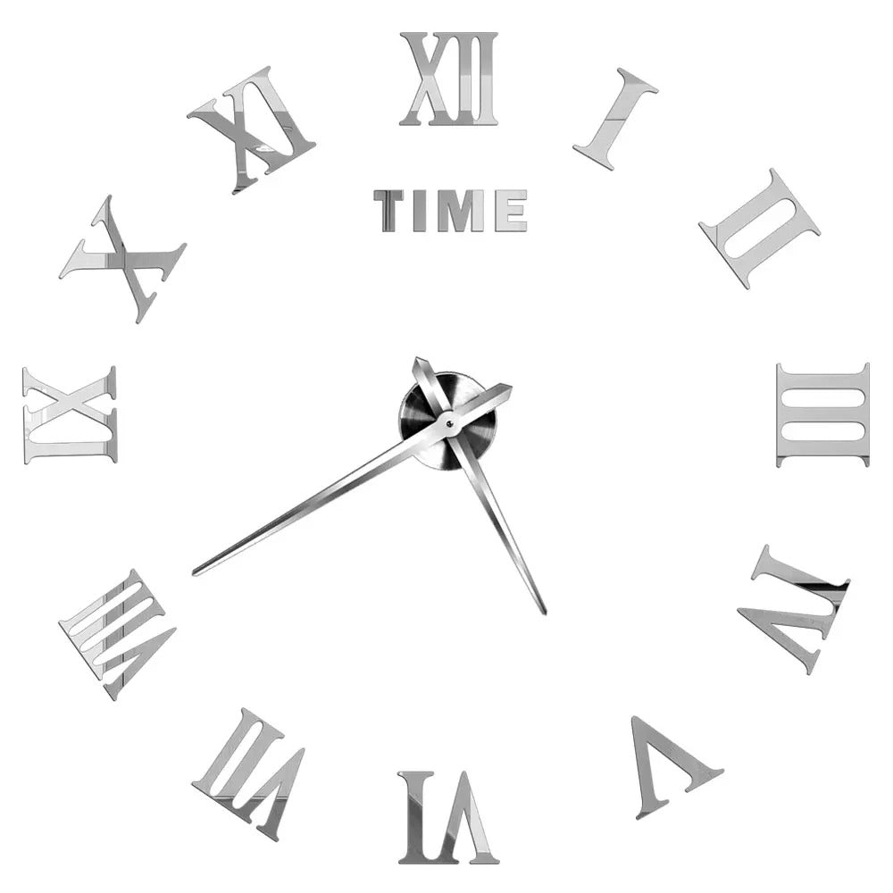 DecoHorloge – Grande Horloge Murale 3D | Acrylique Miroir | Jusqu'à 120cm