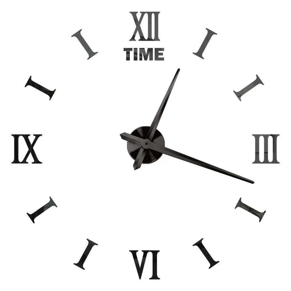 DecoHorloge – Grande Horloge Murale 3D | Acrylique Miroir | Jusqu'à 120cm
