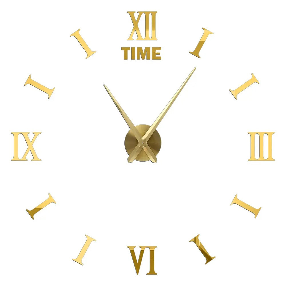 DecoHorloge – Grande Horloge Murale 3D | Acrylique Miroir | Jusqu'à 120cm