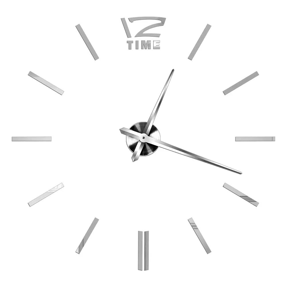 DecoHorloge – Grande Horloge Murale 3D | Acrylique Miroir | Jusqu'à 120cm
