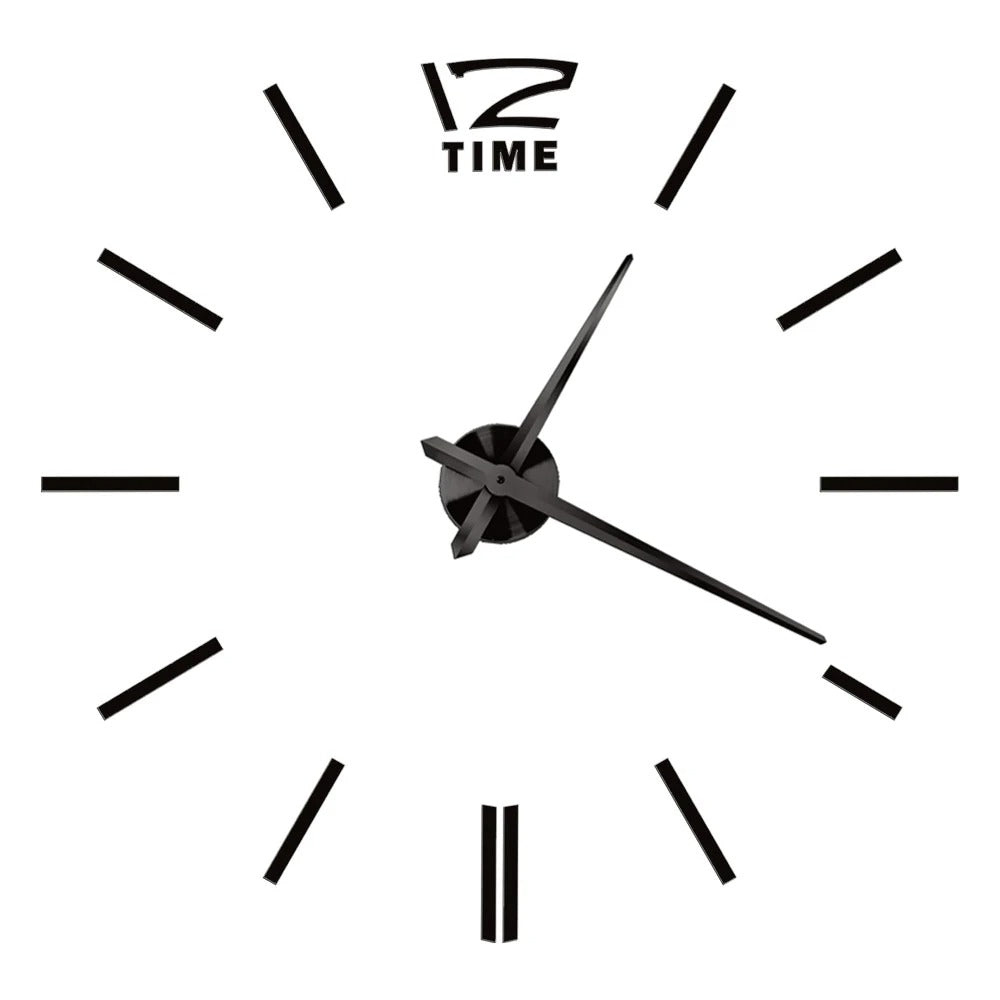 DecoHorloge – Grande Horloge Murale 3D | Acrylique Miroir | Jusqu'à 120cm