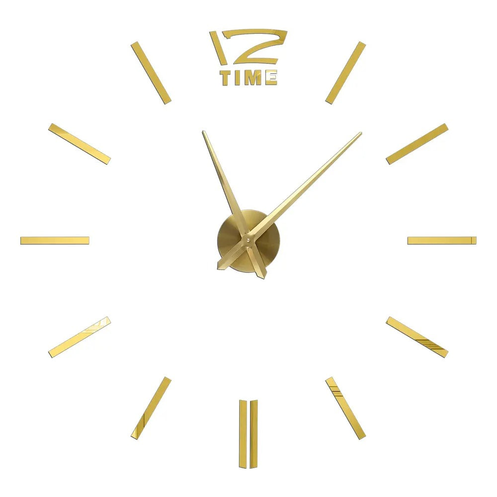 DecoHorloge – Grande Horloge Murale 3D | Acrylique Miroir | Jusqu'à 120cm