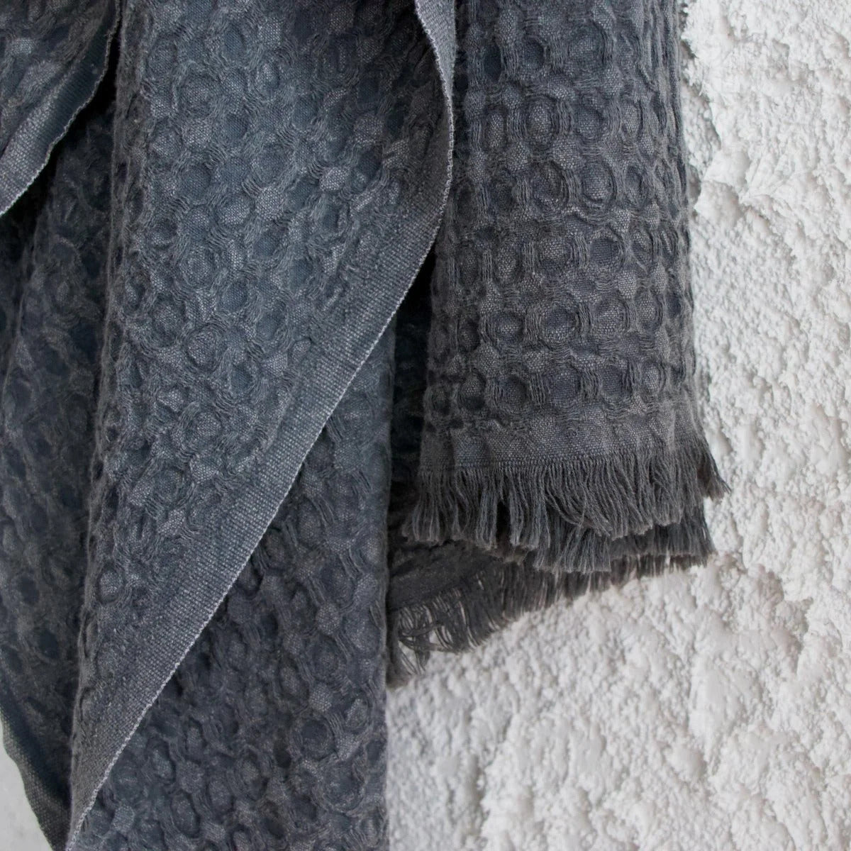 Waffle Towel | 100% Organic Turkish Cotton | Stonewash Black