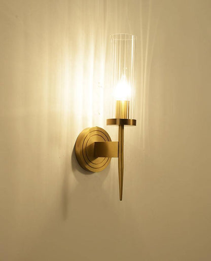 Alouette Wall Light | Copper & Glass | Brass Finish