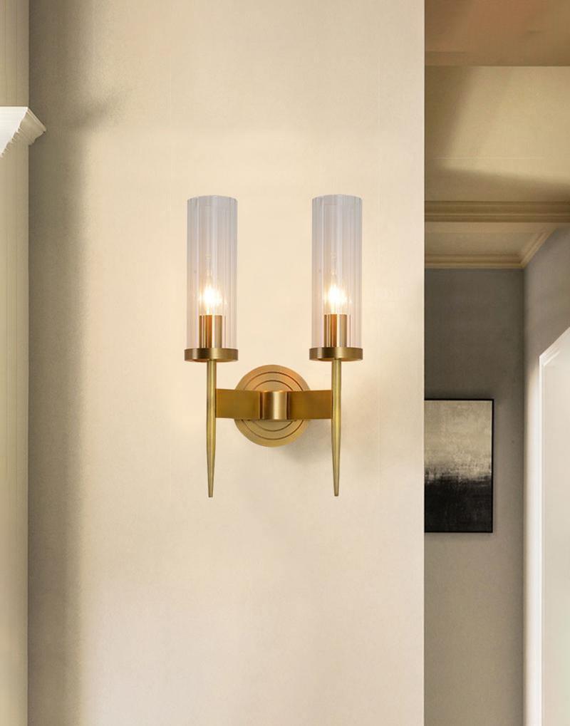 Alouette Wall Light | Copper & Glass | Brass Finish