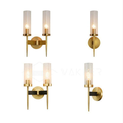 Alouette Wall Light | Copper & Glass | Brass Finish