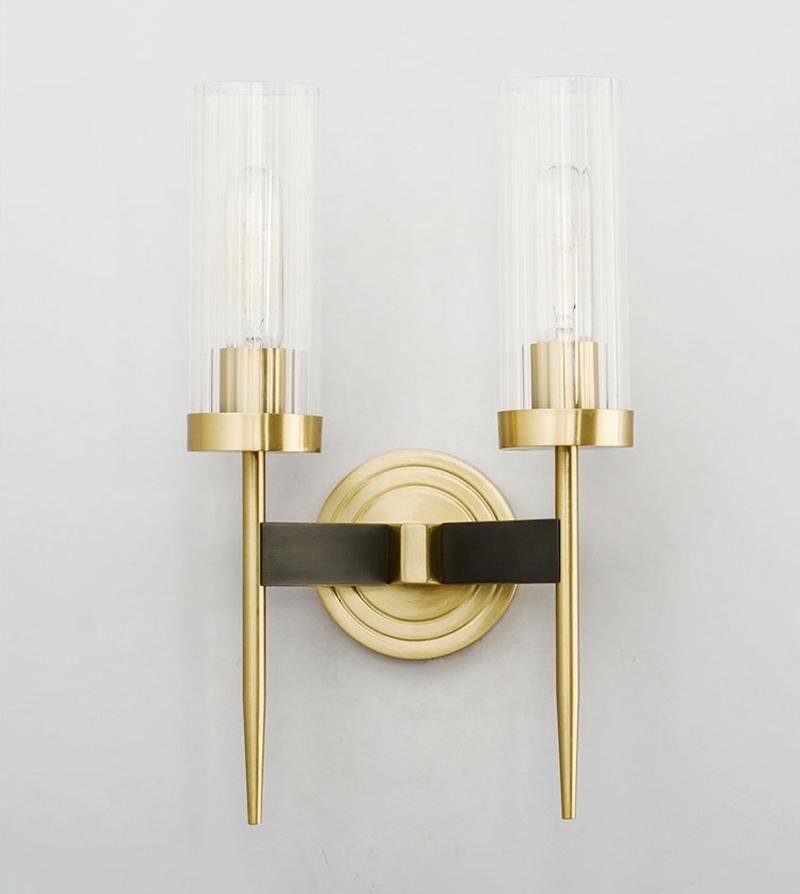 Alouette Wall Light | Copper & Glass | Brass Finish