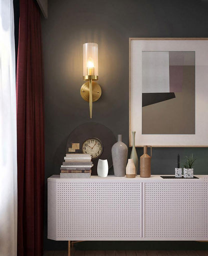 Alouette Wall Light | Copper & Glass | Brass Finish