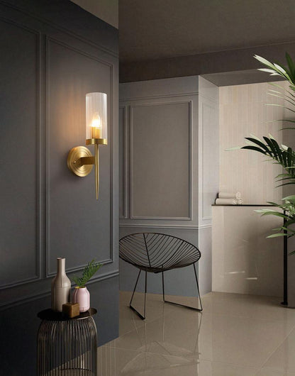 Alouette Wall Light | Copper & Glass | Brass Finish