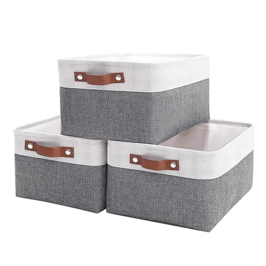 Waterproof Foldable Storage Box | Three-Layer Material | Cold Grey & White