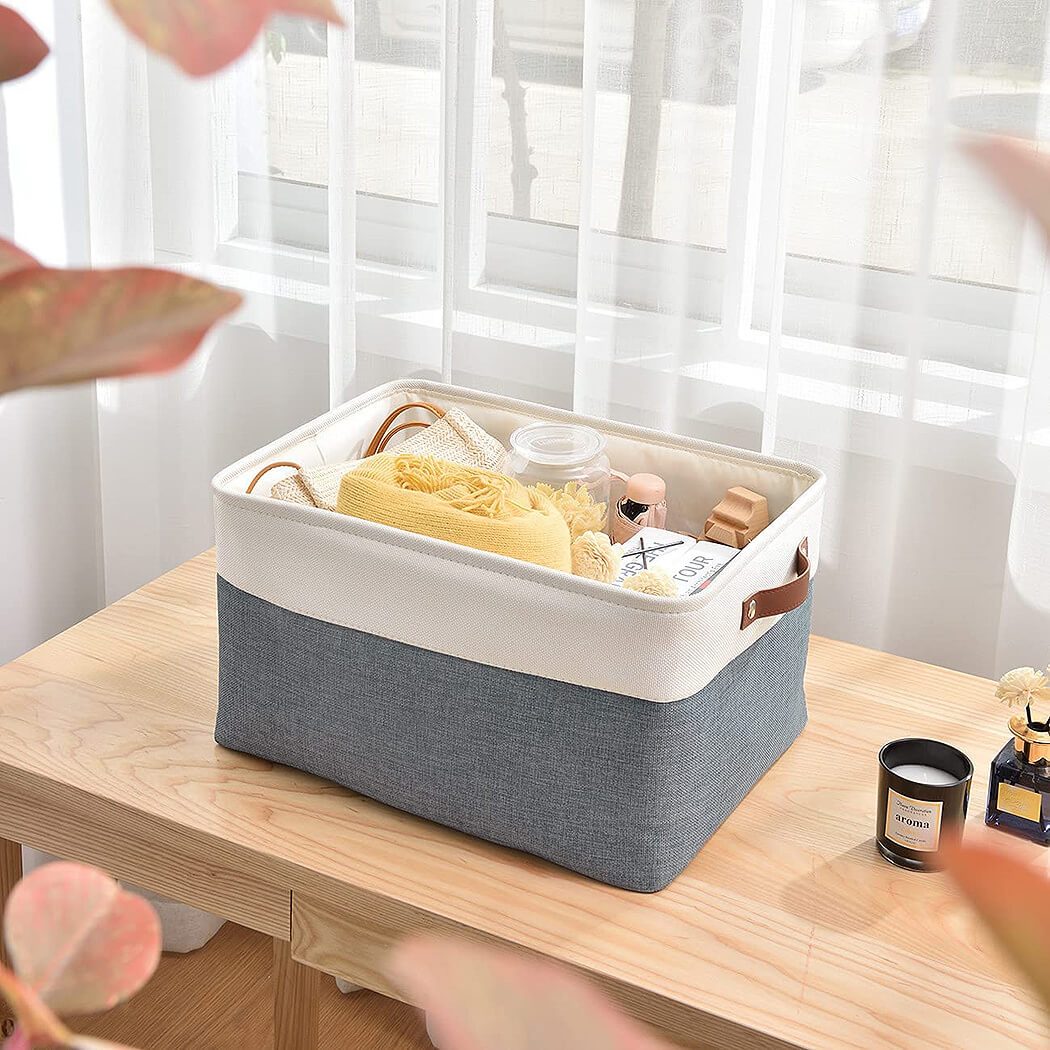 Waterproof Foldable Storage Box | Three-Layer Material | Cold Grey & White