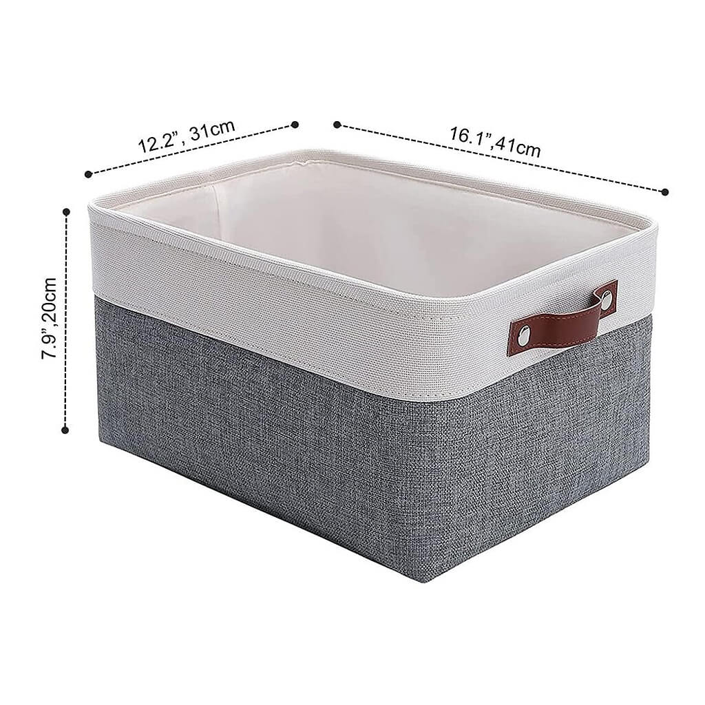 Waterproof Foldable Storage Box | Three-Layer Material | Cold Grey & White
