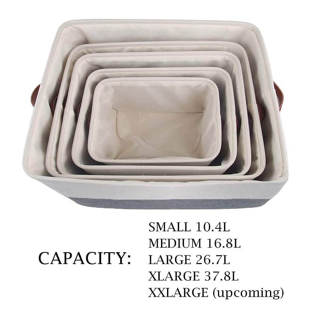 Waterproof Foldable Storage Box | Three-Layer Material | Cold Grey & White