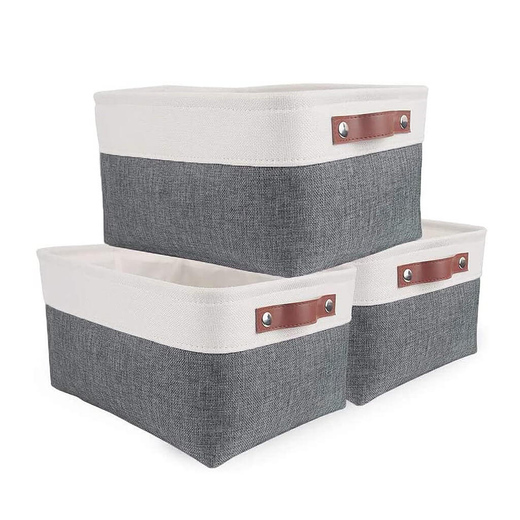 Waterproof Foldable Storage Box | Three-Layer Material | Cold Grey & White