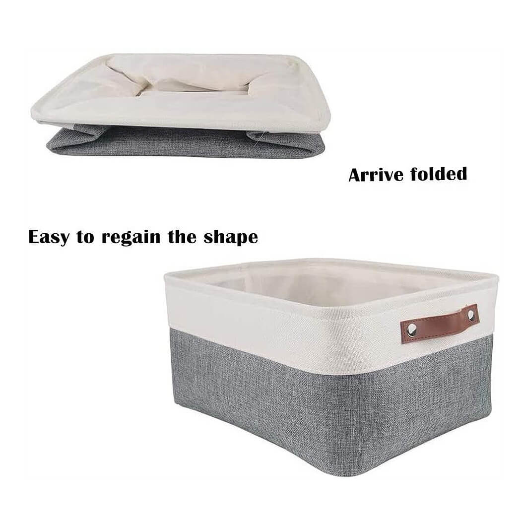 Waterproof Foldable Storage Box | Three-Layer Material | Cold Grey & White