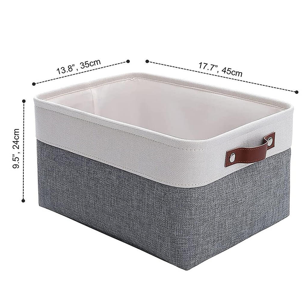 Waterproof Foldable Storage Box | Three-Layer Material | Cold Grey & White