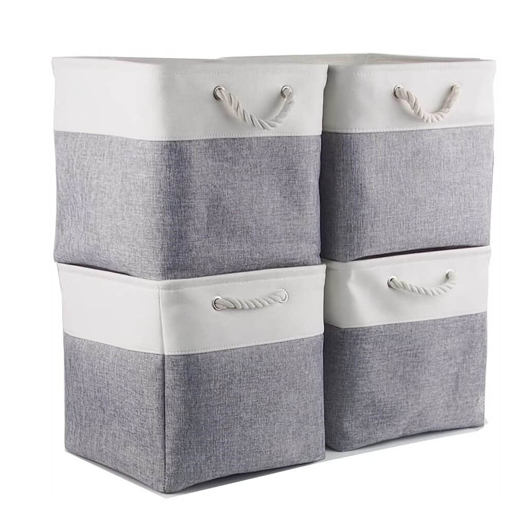 Fabric Storage Baskets | Set of 3 | 30cm Cube