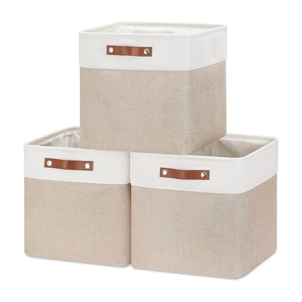 Storage Boxes | Canvas & EVA | Large 41.6L, 13"x15"x13"