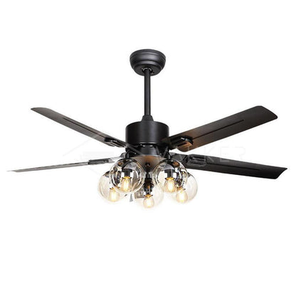 Ceiling Fan Light | Black Metal | 42/48/52 inch