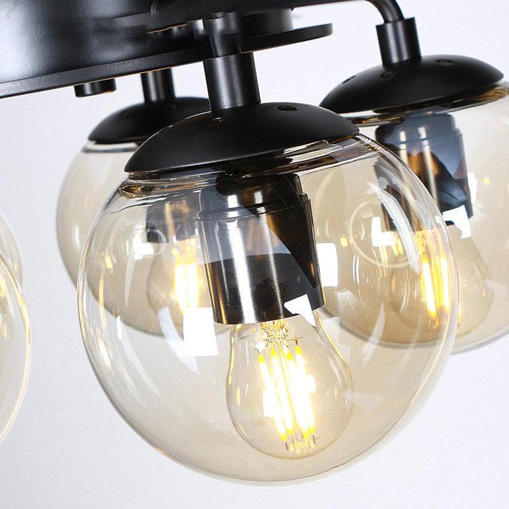 Ceiling Fan Light | Black Metal | 42/48/52 inch