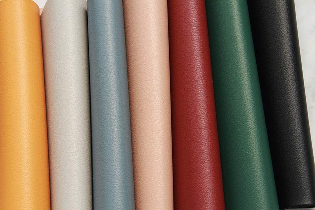 Faux Leather Table Mats | Orange Non-Slip Set | 4 Pieces