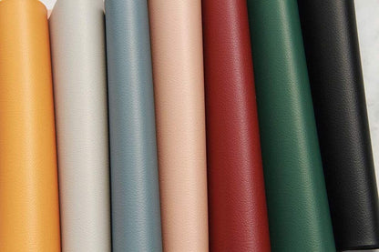 Faux Leather Table Mats | Orange Non-Slip Set | 4 Pieces