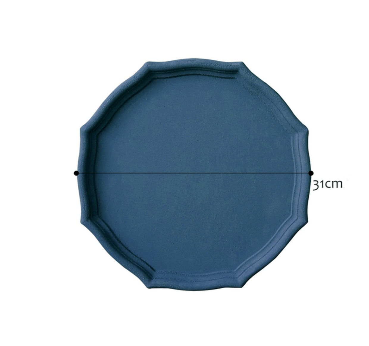 Wood Storage Tray | Ceramic-Like Finish | 31CM Diameter