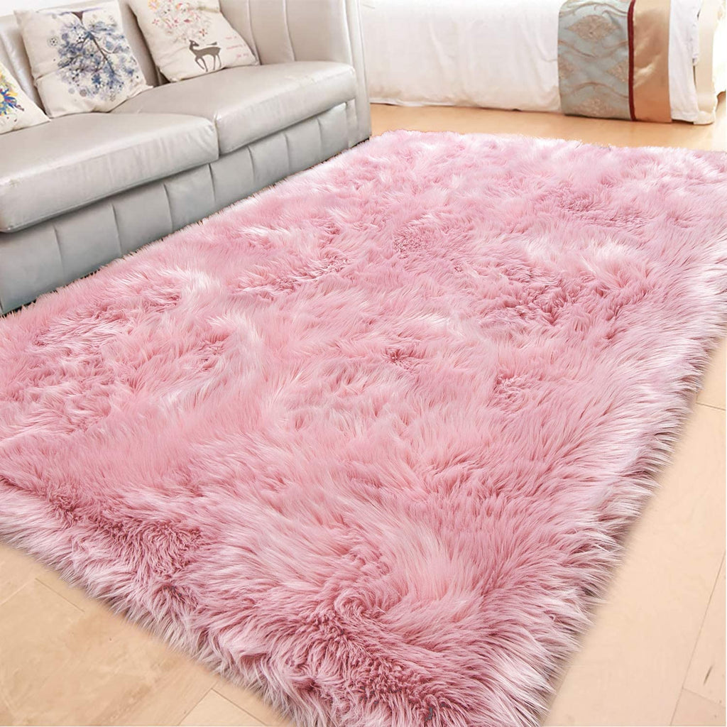 Sheep Fur Area Rug | Extra Fluffy & Shaggy | Rectangular